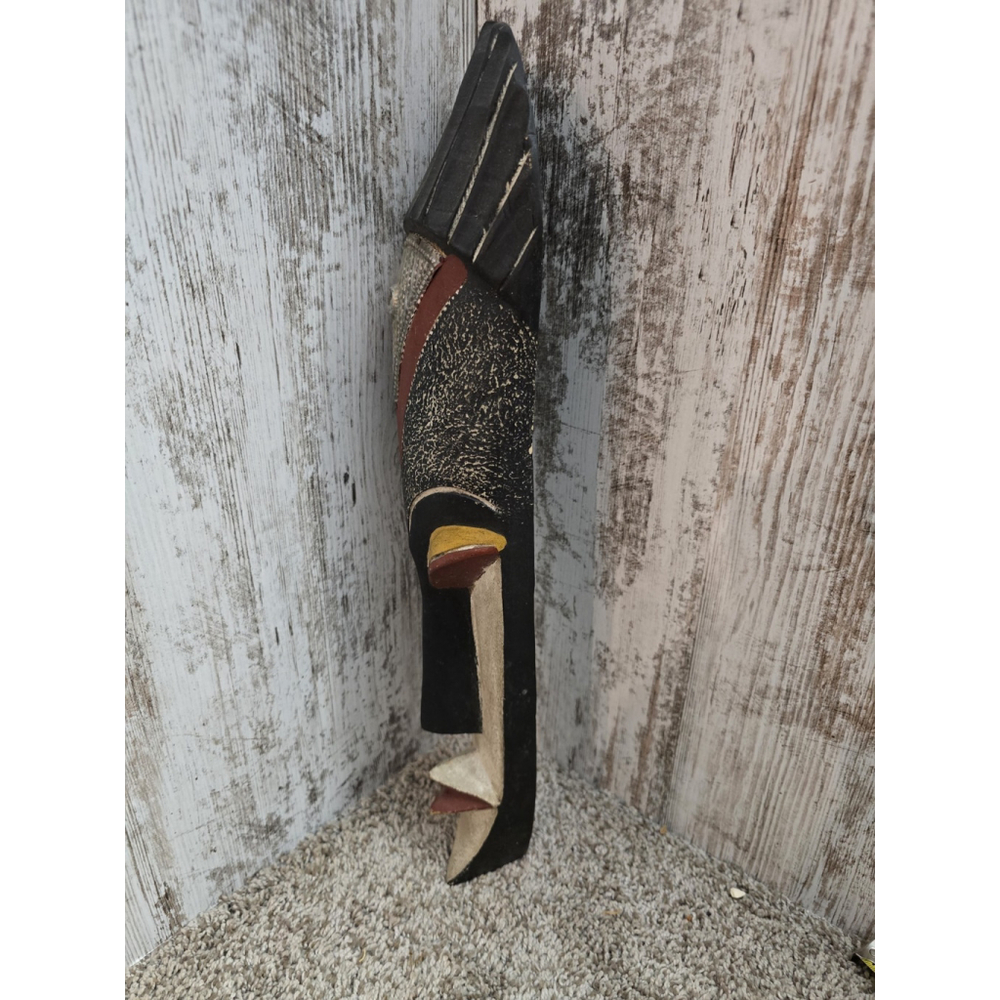 wood mask handcrafted 18" - Picture 3 of 8